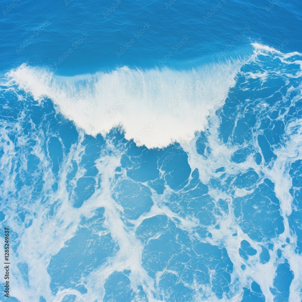 Poster dynamic ocean wave aesthetic high-resolution marine texture for modern eco-driven design and conserv