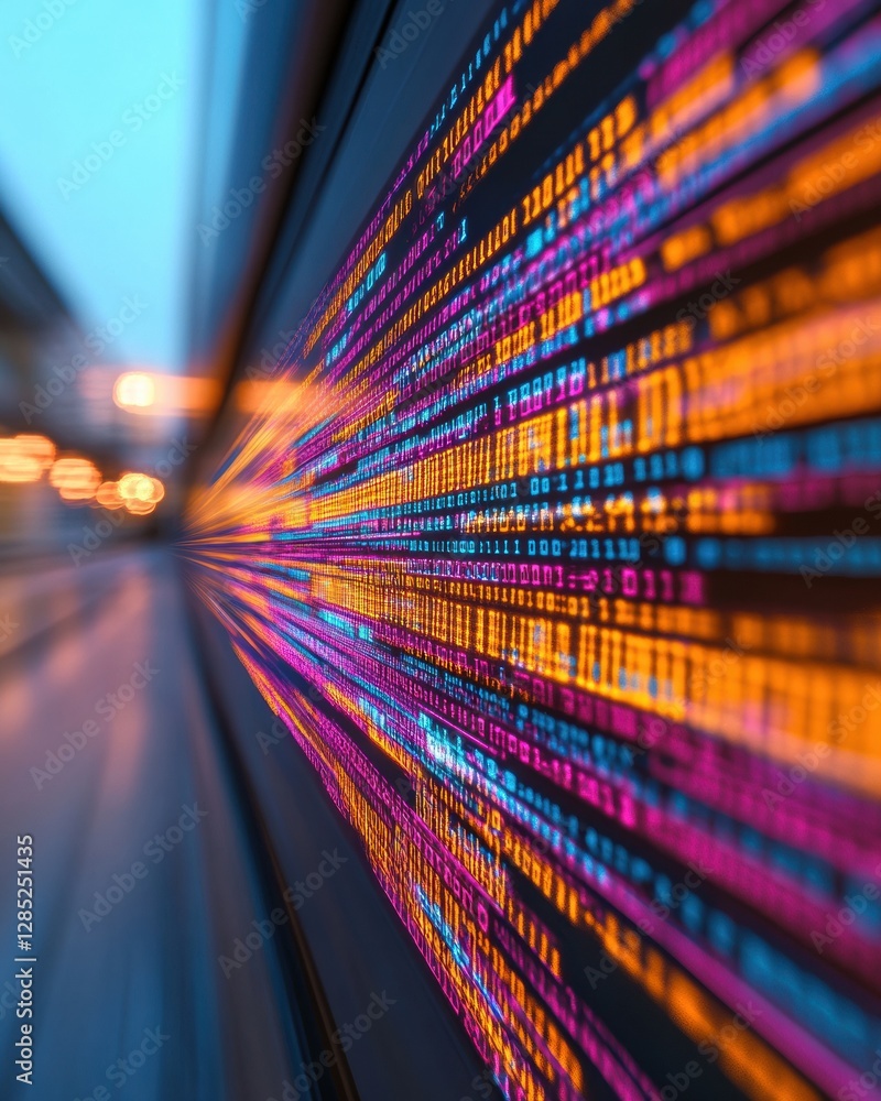 Aufkleber Dynamic Cybersecurity Visualization Encrypted Data Streams and Firewall Interface for Modern Tech-Driven Business Intelligence and Digital Safety Solutions