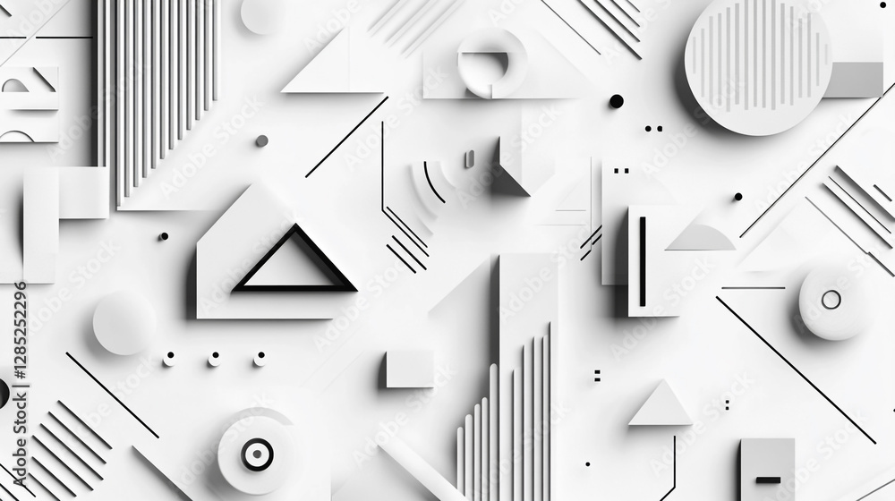 Poster abstract design showcase intricate by contrasting monochrome textured, white pattern forming modern 