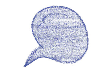 Separate purple speech bubble on transparent background