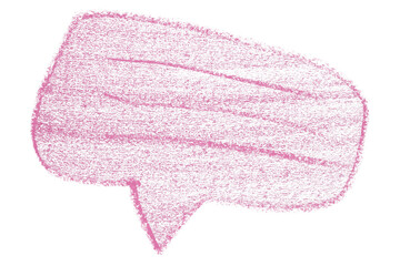 Separate pink speech bubbles on transparent background