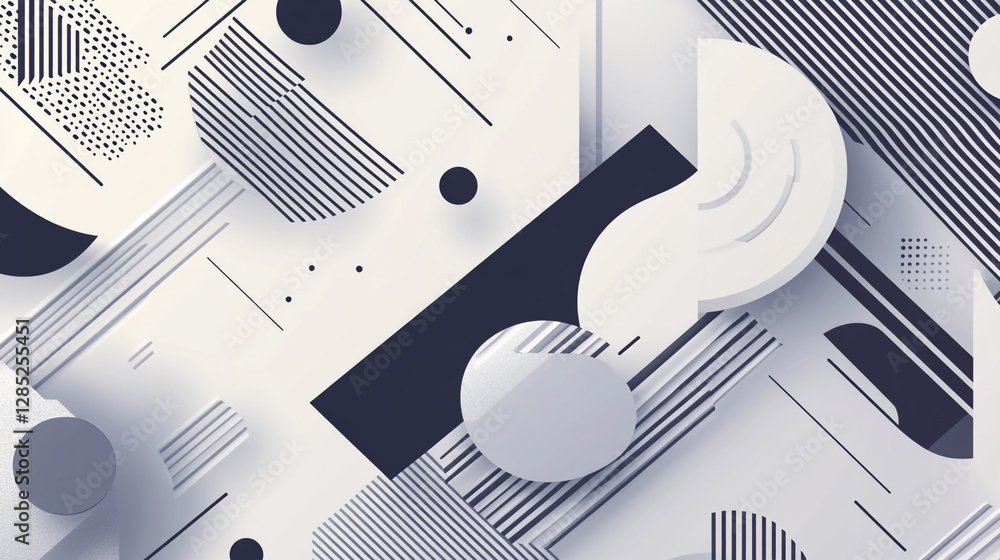 Poster abstract design showcase intricate by contrasting monochrome textured, white pattern forming modern 