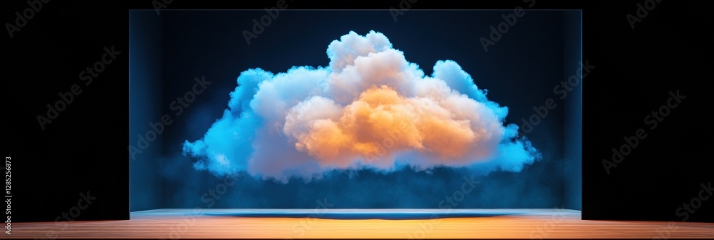 Aufkleber ethereal cloud stage design dynamic backdrop with smart lighting in theater - immersive audience exp