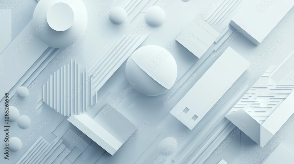 Poster abstract dynamic memphis design in white background, seamless white geometric pattern in abstract sh