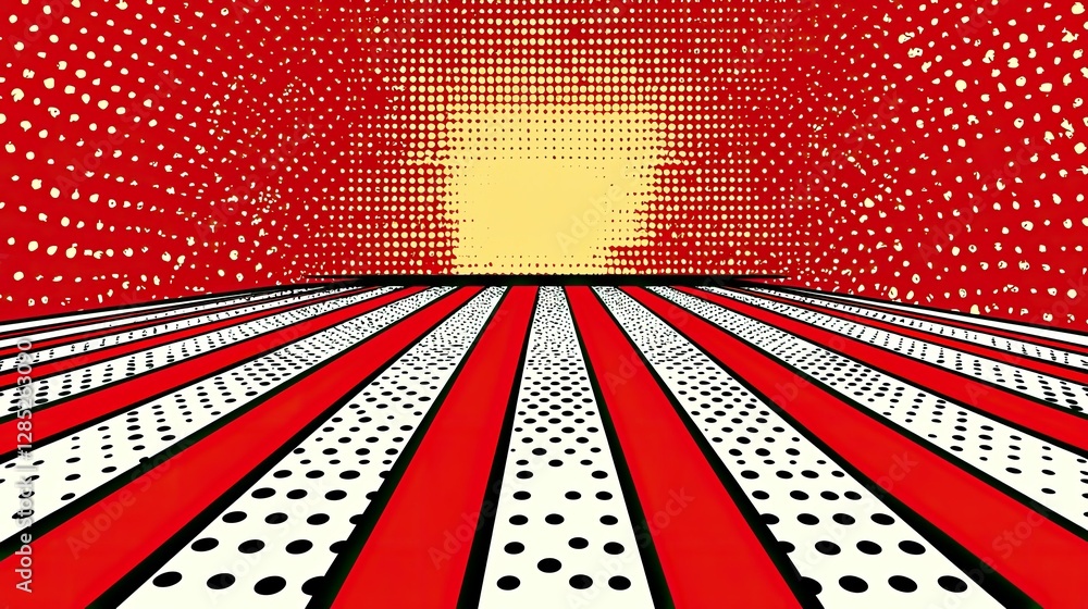 Poster abstract red and white striped pattern background