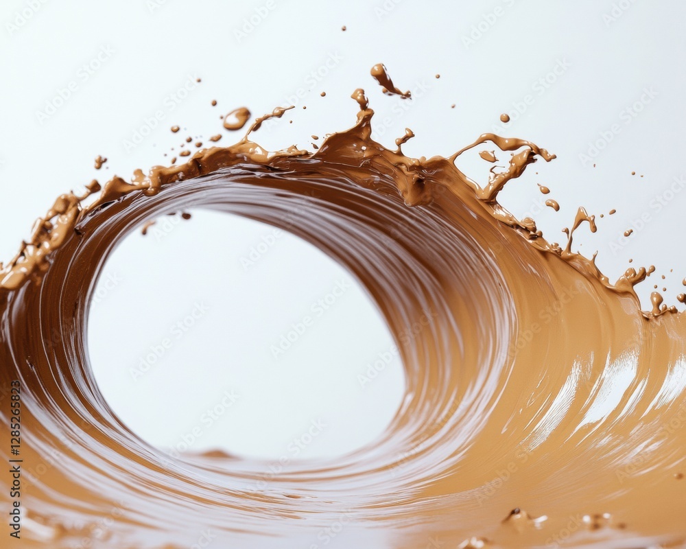 Fototapete dynamic sculpting aesthetic fluid motion in clay craft - artistic expression with splashing textures