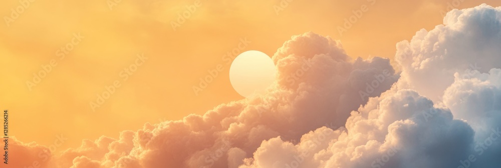 Poster vivid atmospheric transmission satellite dish array silhouetted in dramatic sky - cutting-edge broad