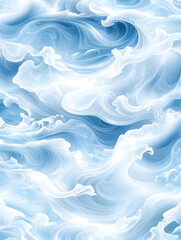 Obraz premium Abstract swirling blue cloudscape background