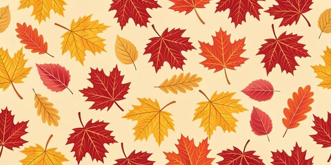 Falling for Autumn: AI-Generated Wallpaper with Leaf Motif

