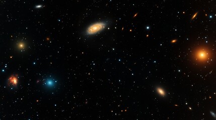 Obraz premium Space Galaxies Cluster Deep Field