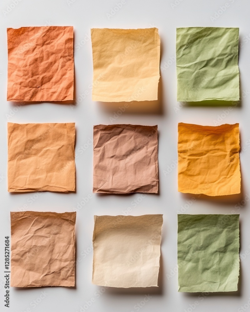 Poster textured pastel note compilation minimalist arrangement of sticky notes on neutral wall - enhancing 