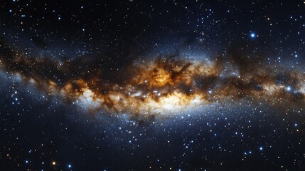 Obraz premium Radiant Star Illuminating the Cosmic Depths , A Celestial Beacon Shining in the Vast Universe , Mystical Light Amidst the Endless Galaxy