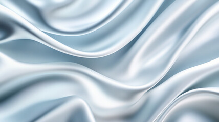 Obraz premium Soft, flowing silk fabric in light blue tones creates serene atmosphere