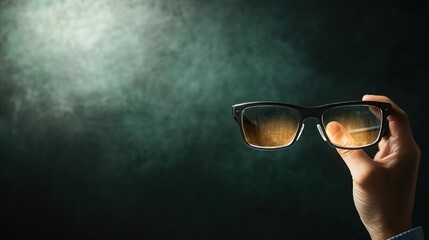 Teacher engaging with augmented reality glasses, innovative education, blending traditional methods with digital advancements, enhancing learning experiences