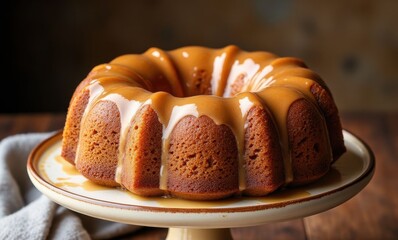 Delicious caramel bundt cake