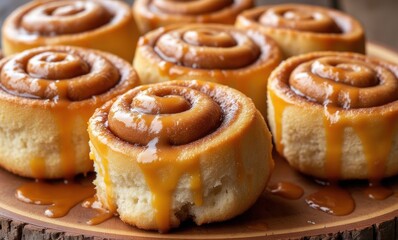Delicious caramel cinnamon rolls