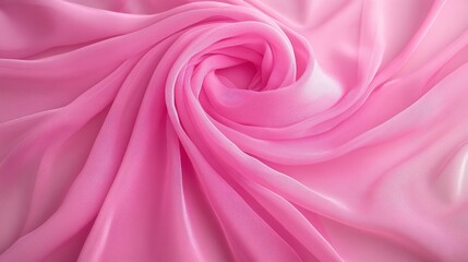Fototapeta premium Soft Pink Fabric Textiles in Elegant Drapery and Flowing Patterns on Delicate Surface
