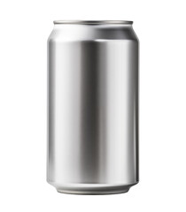 Aluminum can isolated on transparent background