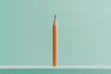 Minimalist Spring Precision Balanced Pencil Art for National Pencil Day and Earth Day - Creativity and Design in Modern Workspaces