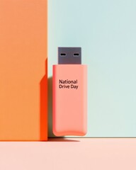 Sleek USB Minimalism Celebrate National Flash Drive Day with Modern Tech Aesthetic - Spring Data Solutions for Business and Digital Marketing