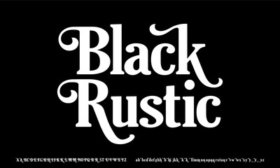 Obraz premium Elegant Font Uppercase Lowercase. Classic Lettering Minimal Fashion Designs. Typography modern serif fonts regular decorative vintage concept. vector illustration