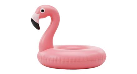pink flamingo on white background