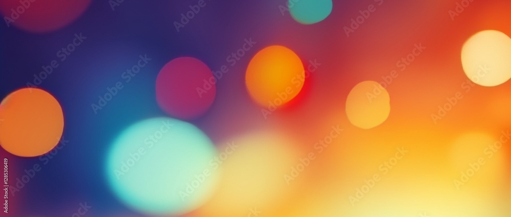 Wall mural abstract colorful bokeh background
