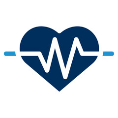 Heart Rate Blue Color Icon