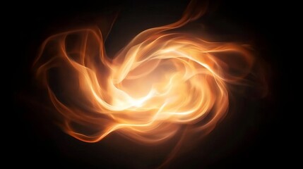 Fototapeta premium Abstract fiery swirl in dark space