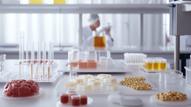 A lipid researcher examining lipids in relation to gut health at a research lab. Featuring lipid analysis and microbiome studies