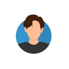 Man avatar in a blue circle