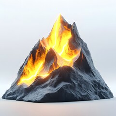 A 3D abstract mountain