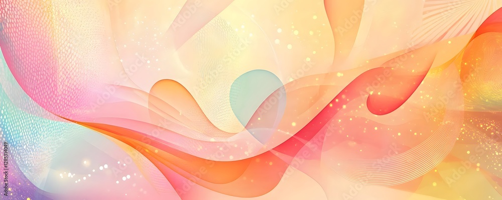 Poster abstract artistic background with soft blended colors and wavy lines