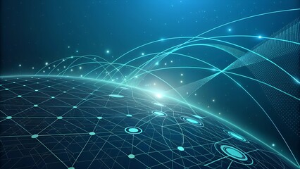 Obraz premium abstract blue background with stars