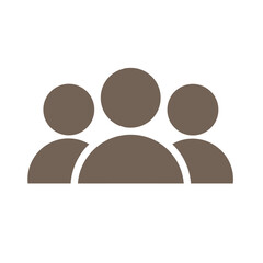 lat vector of a brown teamwork icon symbolizing unity, collaboration, and partnership. Ideal for corporate branding, business presentations, websites, and apps.