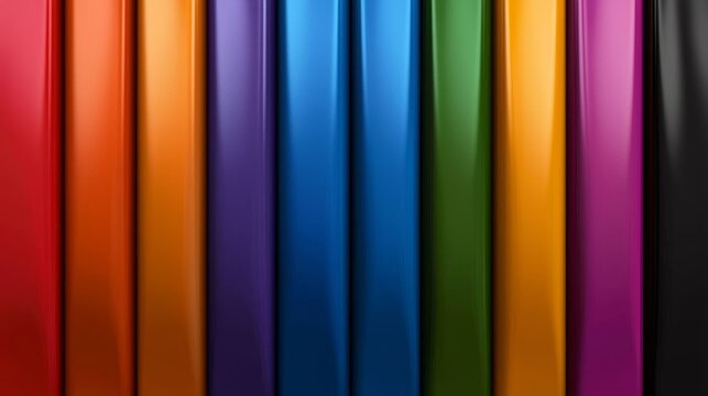 Colorful Array of Parallel Bars in Gradient Harmony Displaying Abstract Art and Dynamic Arrangement 109 Chars
