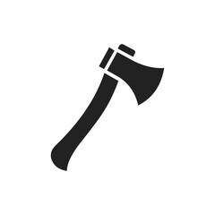 Simple Black Axe Silhouette and axe icon, axe, hatchet, ax, equipment, woodcutter
