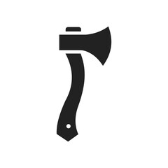 Simple Black Axe Silhouette and axe icon, axe, hatchet, ax, equipment, woodcutter