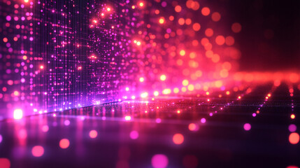 A vibrant, futuristic design featuring a glitch effect, symbolizing the blend of technology and chaos, representing the rapid evolution of digital spaces and modern aesthetics