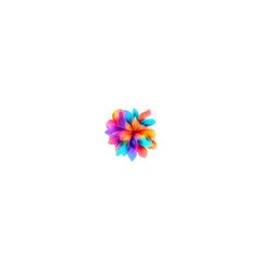 colorful pinwheel isolated on white background