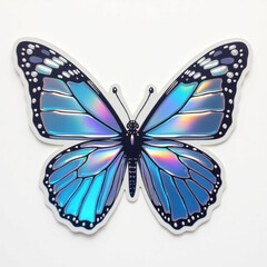 Obraz premium Y2K Chrome Butterfly Laptop Skin Holographic Trendy Aesthetic