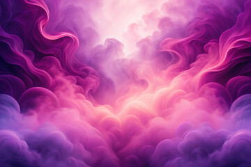 Abstract purple and pink swirling smoke cloudscape background.