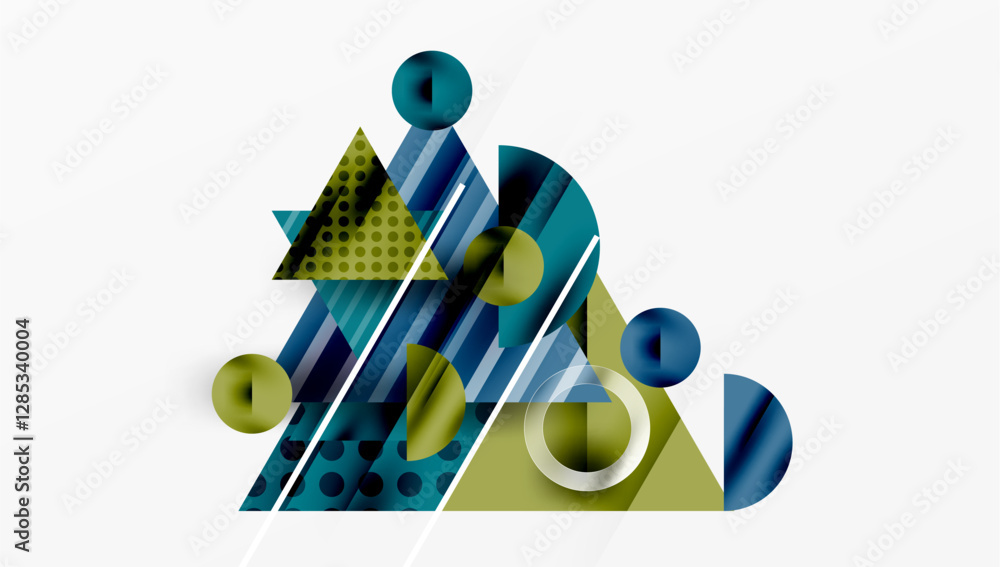 Poster sleek abstract background - layered triangles with vibrant gradient tones. semi-transparent shapes a