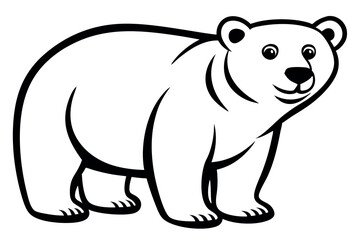 Obraz premium Bear Polar Icon Fat Teddy Vector Pet Cartoon Character Logo Symbol Illustration Clip Art Isolated Design. 
