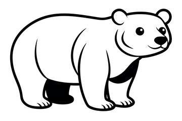 Bear Polar Icon Fat Teddy Vector Pet Cartoon Character Logo Symbol Illustration Clip Art Isolated Design.
