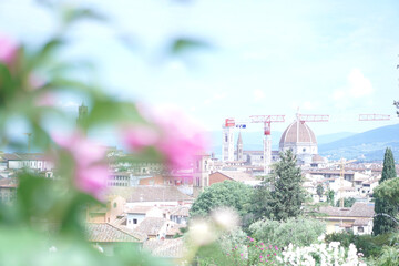 Veduta del centro storico dal giardino della rosa