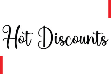 Hot Discounts Design sale typography Text
