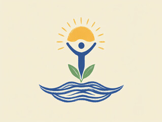 Minimalistic wellness meditation icon spiritual balance inner peace mindfulness abstract design harmony relaxation self care holistic health modern concept,calm,focus,flat,yoga,logo,zen,clarity,nature