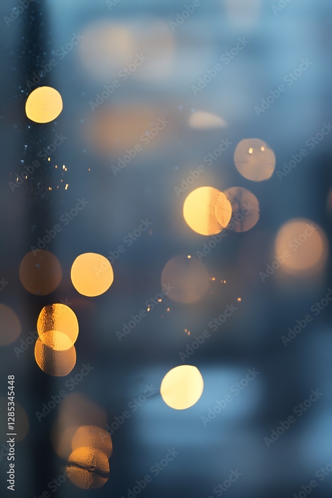 Fototapete beautiful softly blurred bokeh background with warm glowing lights creating a dreamy atmosphere : ge