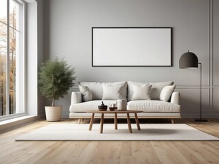 Bright and airy living room with minimalist furniture arrangement